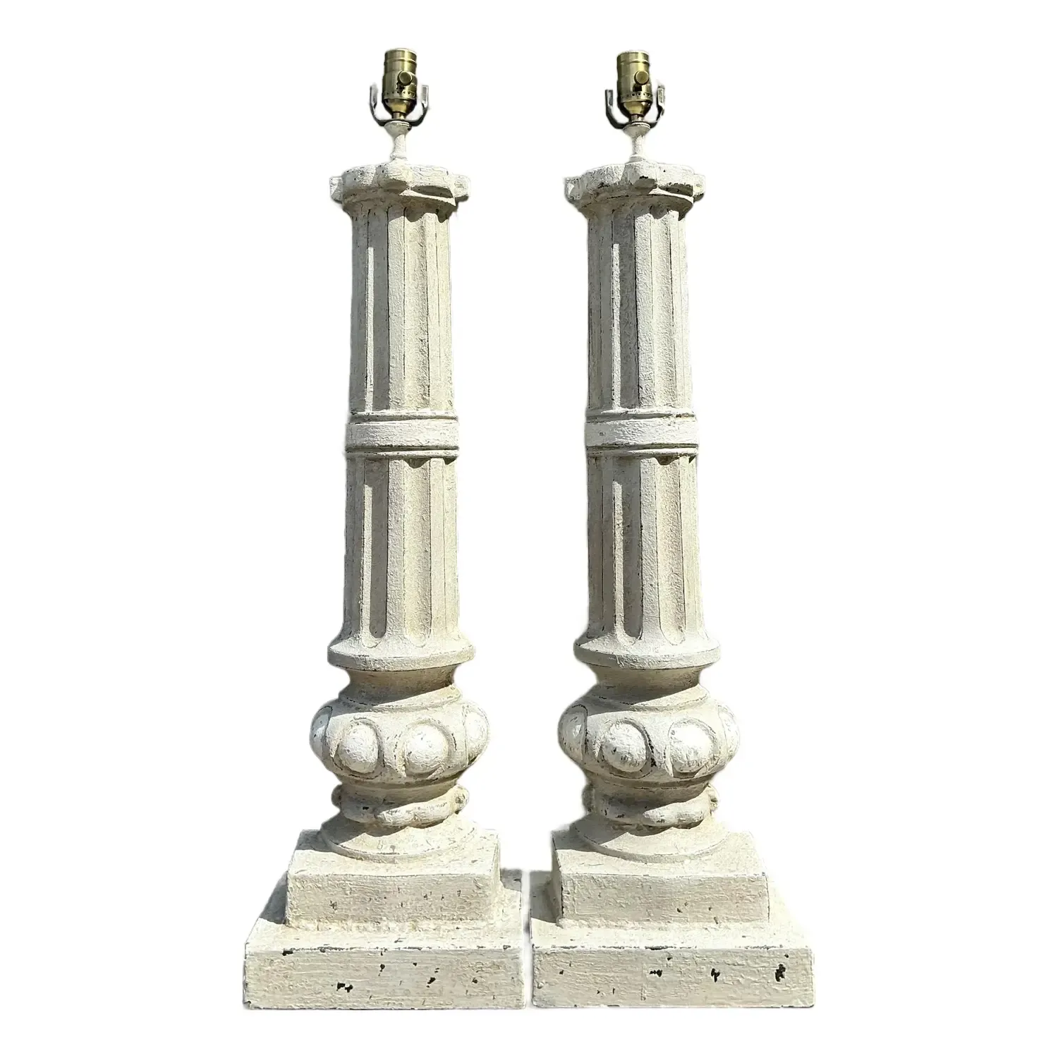 Vintage Cast Iron Column Lamps - A Pair — additional photo 1
