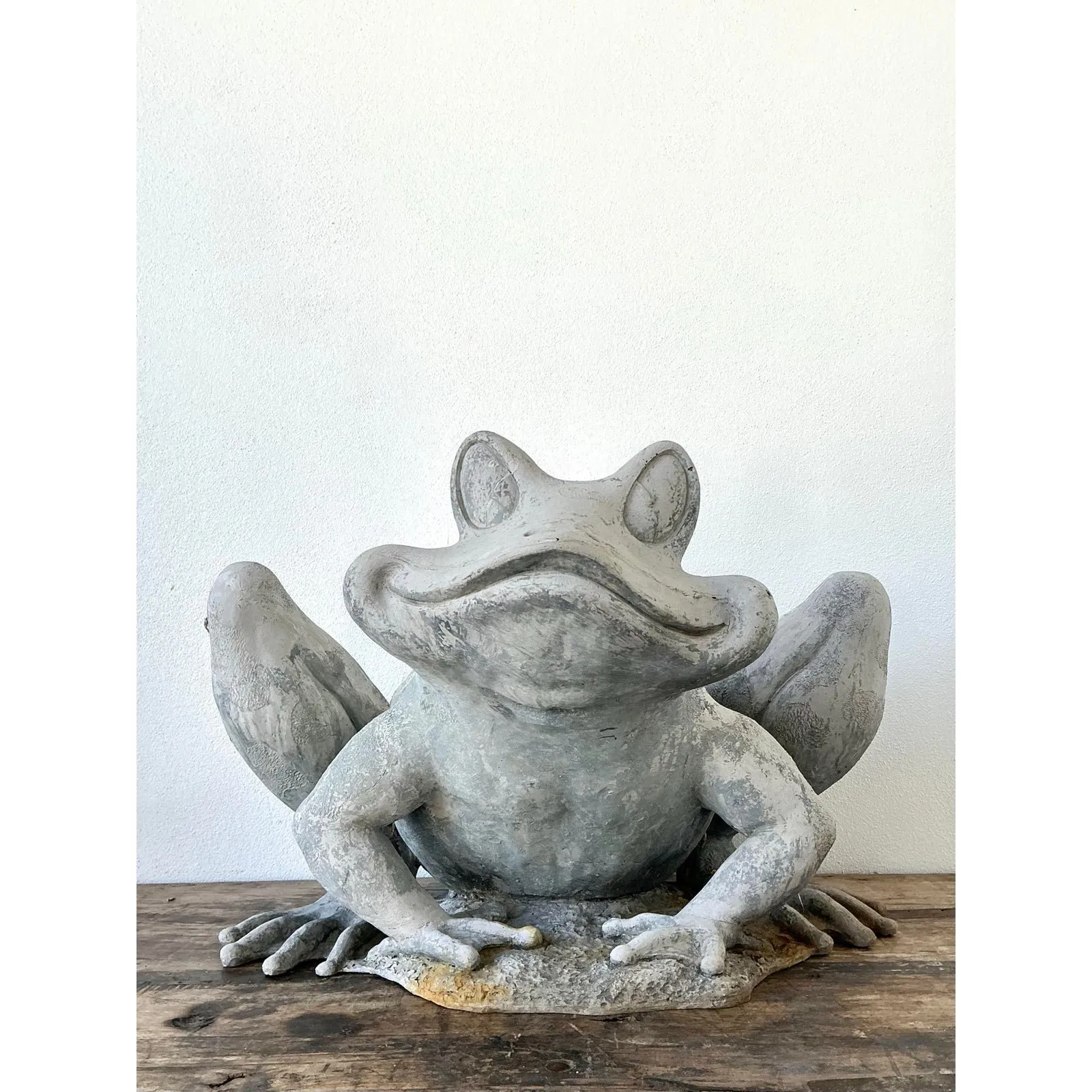 Vintage Cast Resin Frog Planter — additional photo 3