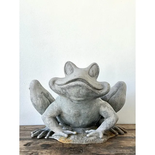 Vintage Cast Resin Frog Planter — additional photo 3