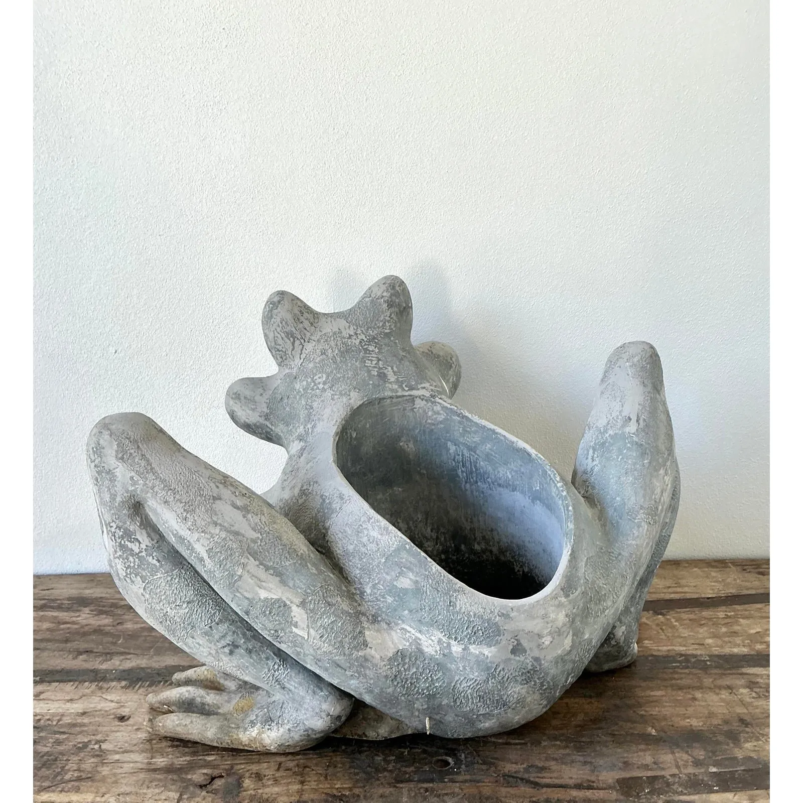 Vintage Cast Resin Frog Planter — additional photo 4
