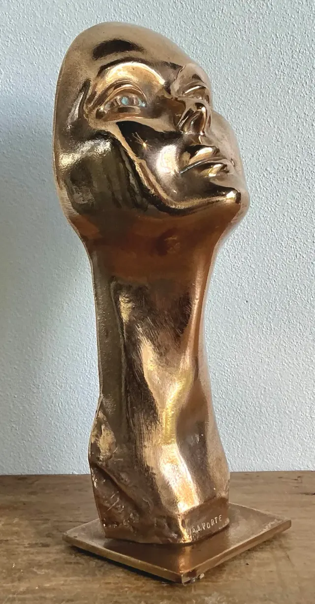 Vintage Charles Delporte Polished Bronze Bust Signed and Numbered — additional photo 6