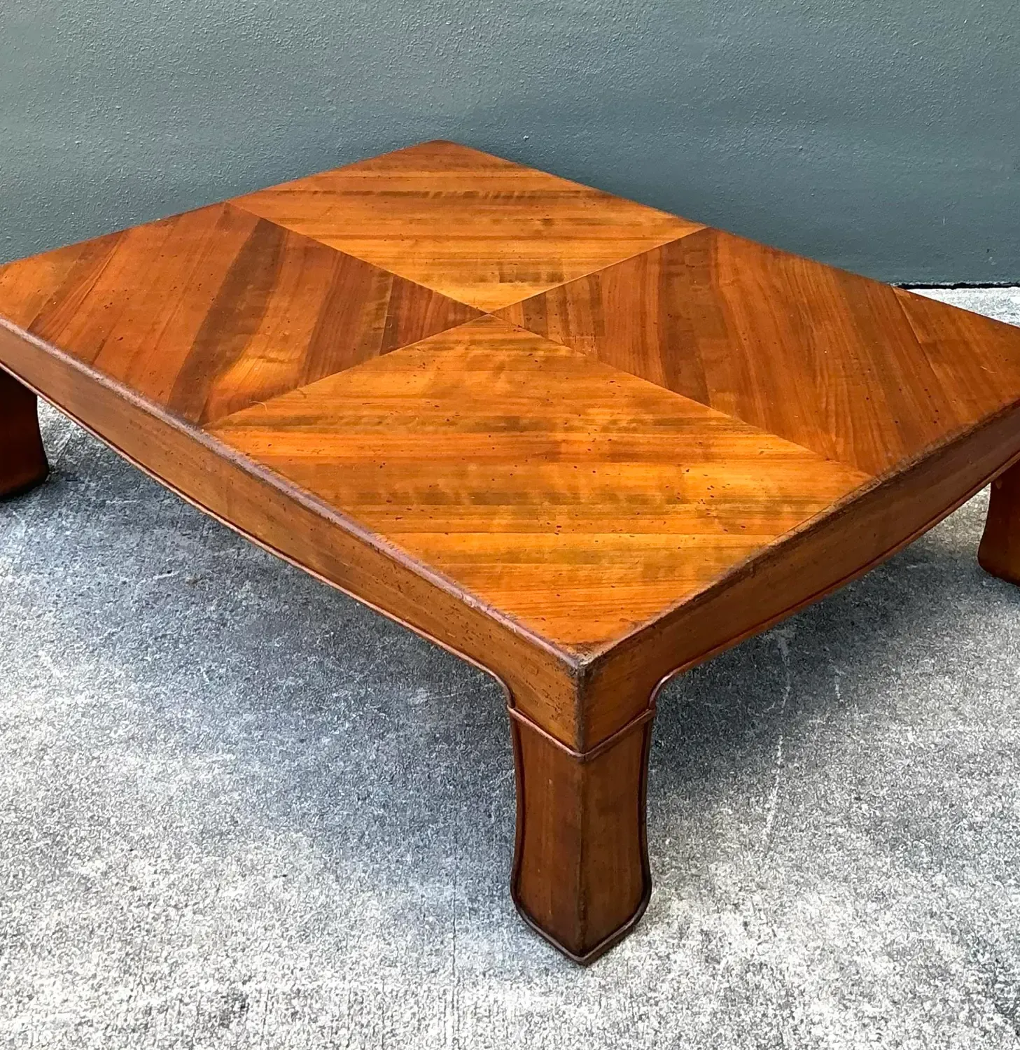 Vintage Chevron Wood Coffee Table — additional photo 1