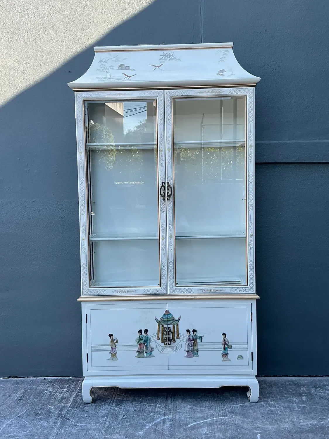 Vintage Chinoiserie Pagoda Cabinet