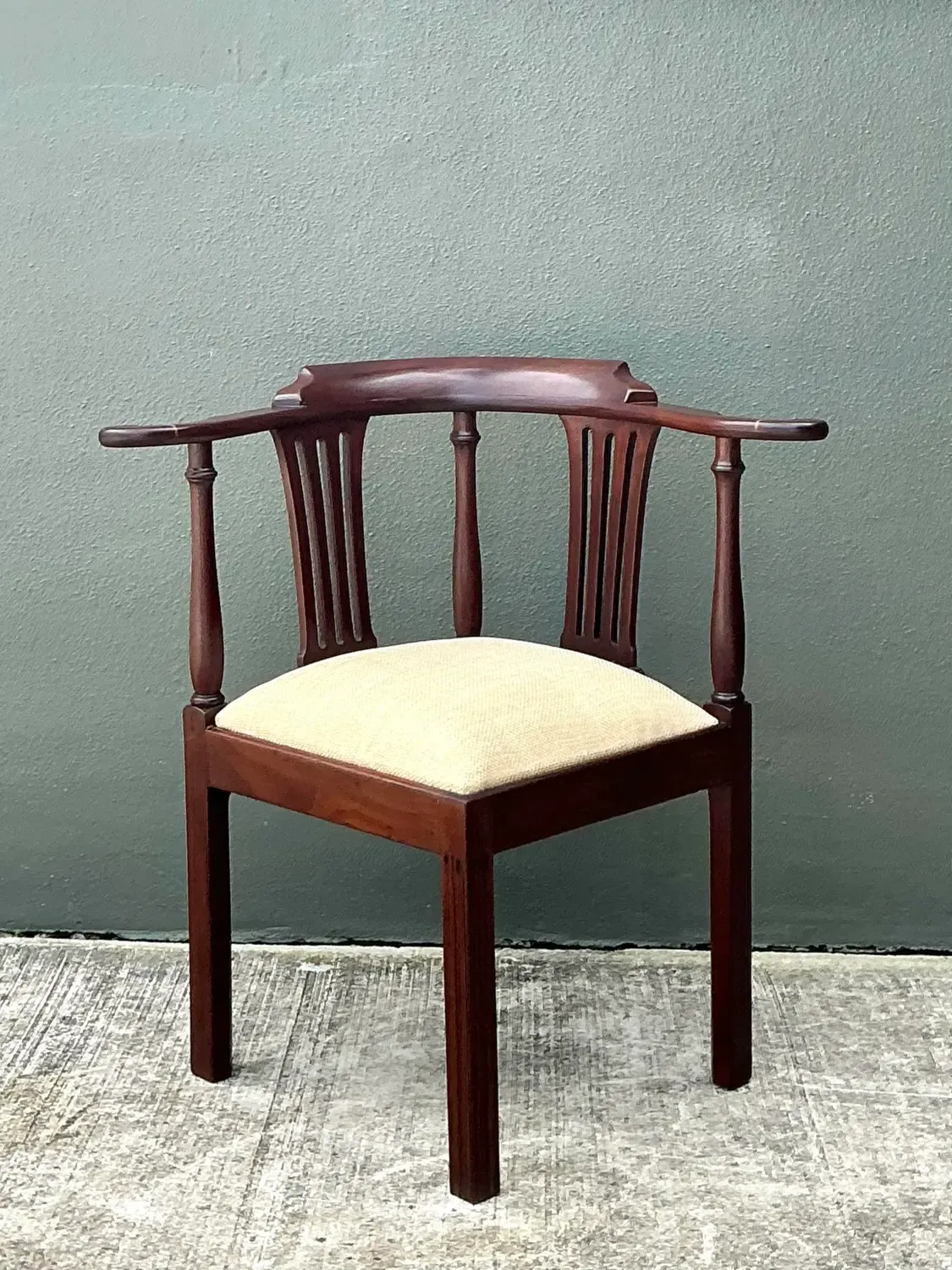 Vintage Chippendale Mahogany Corner Chair — additional photo 2