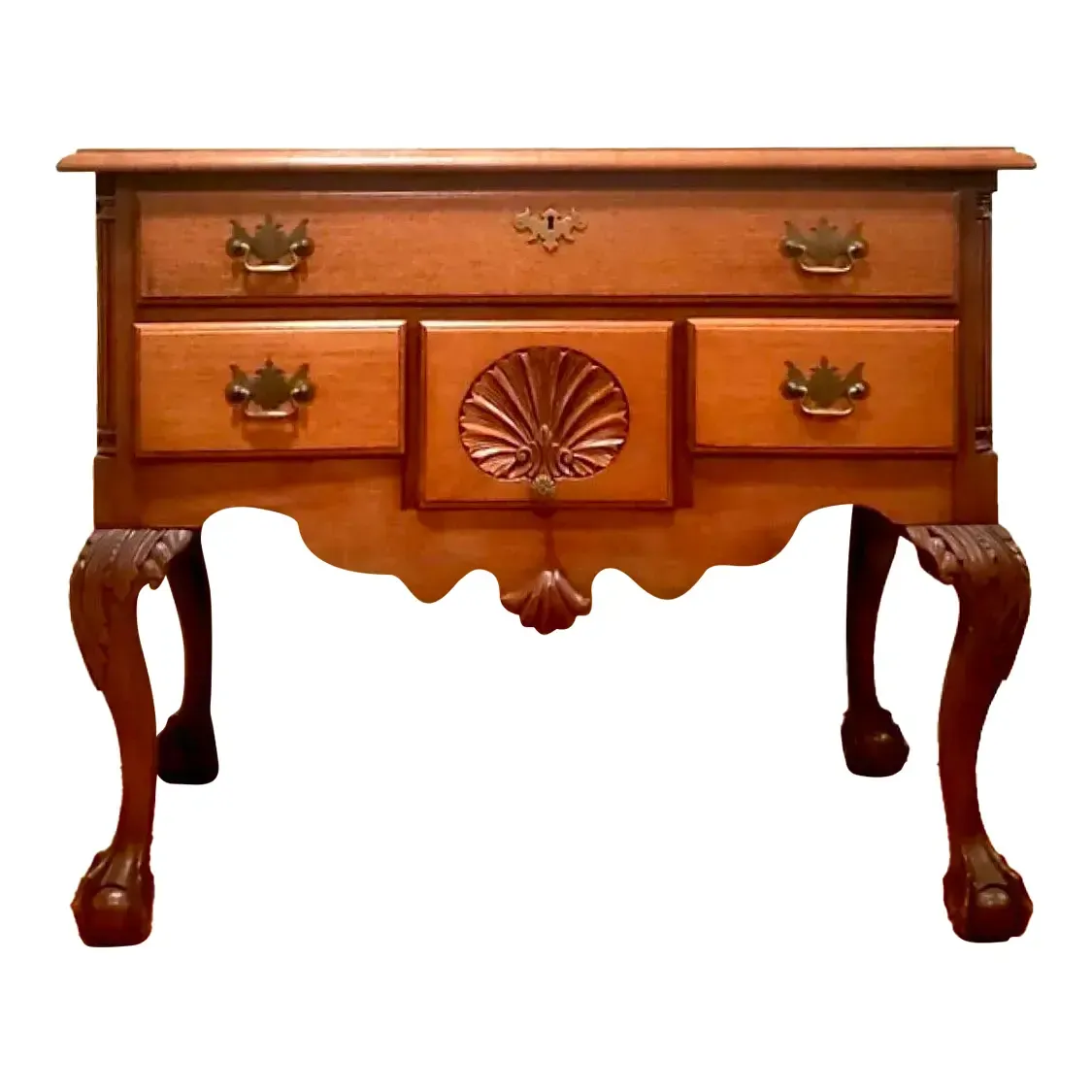 Vintage Chippendale Sunrise Lowboy