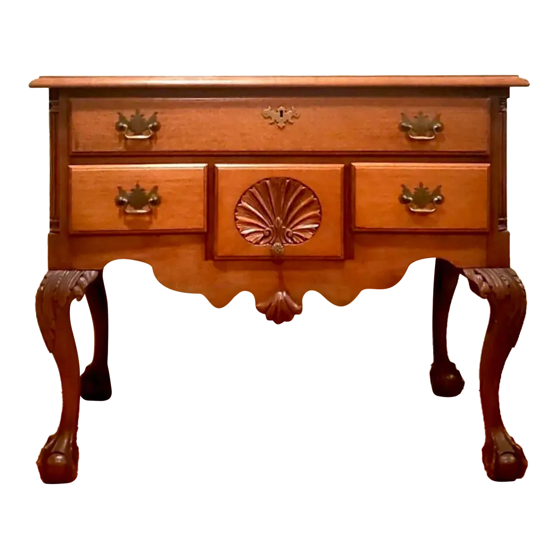 Vintage Chippendale Sunrise Lowboy — additional photo 1