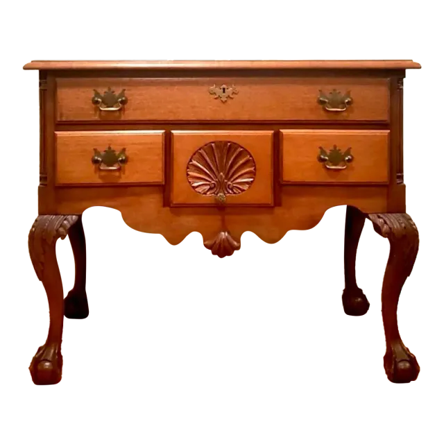 Vintage Chippendale Sunrise Lowboy — additional photo 2