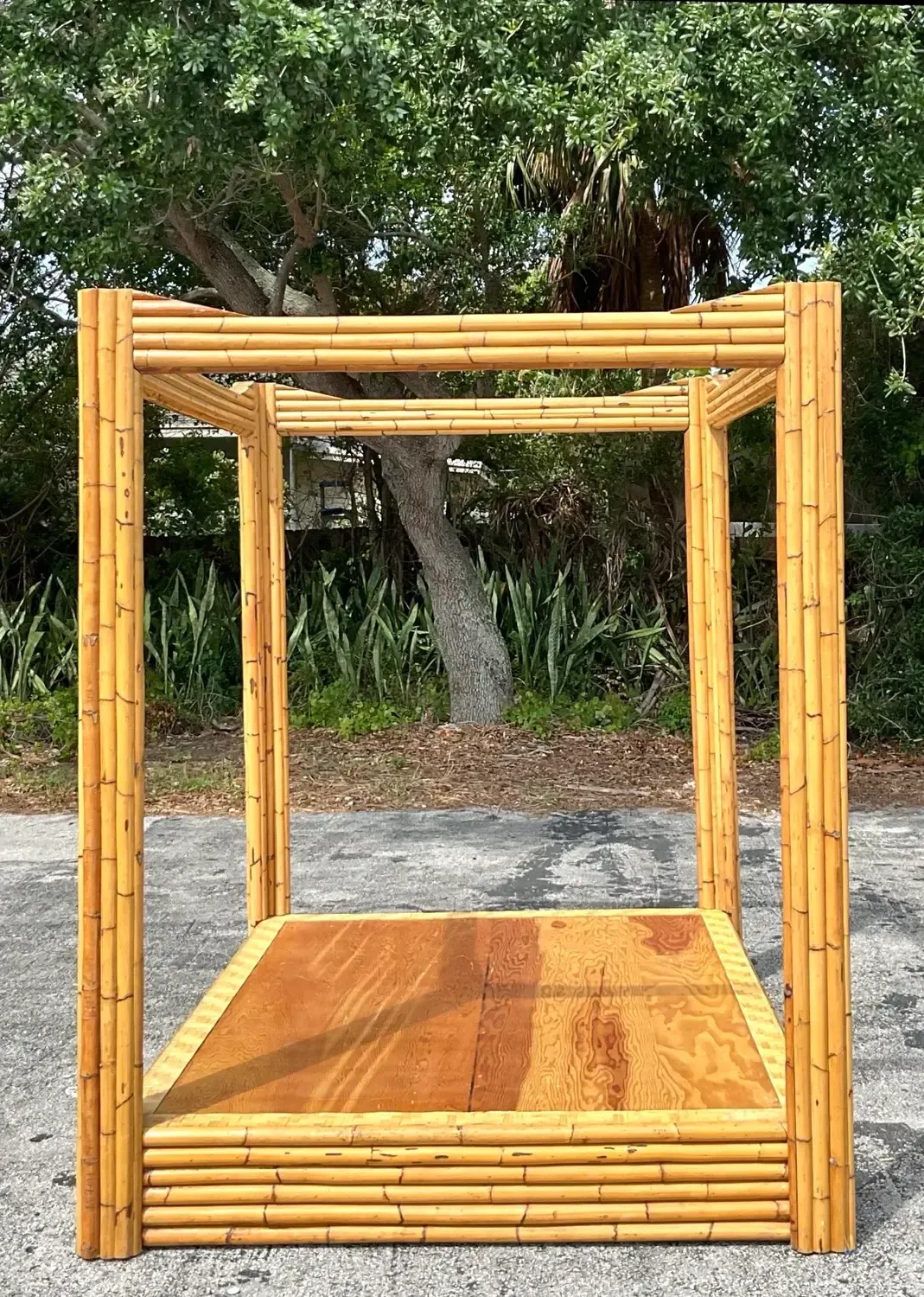 Vintage Coastal Bamboo Full Canopy Bed — additional photo 6