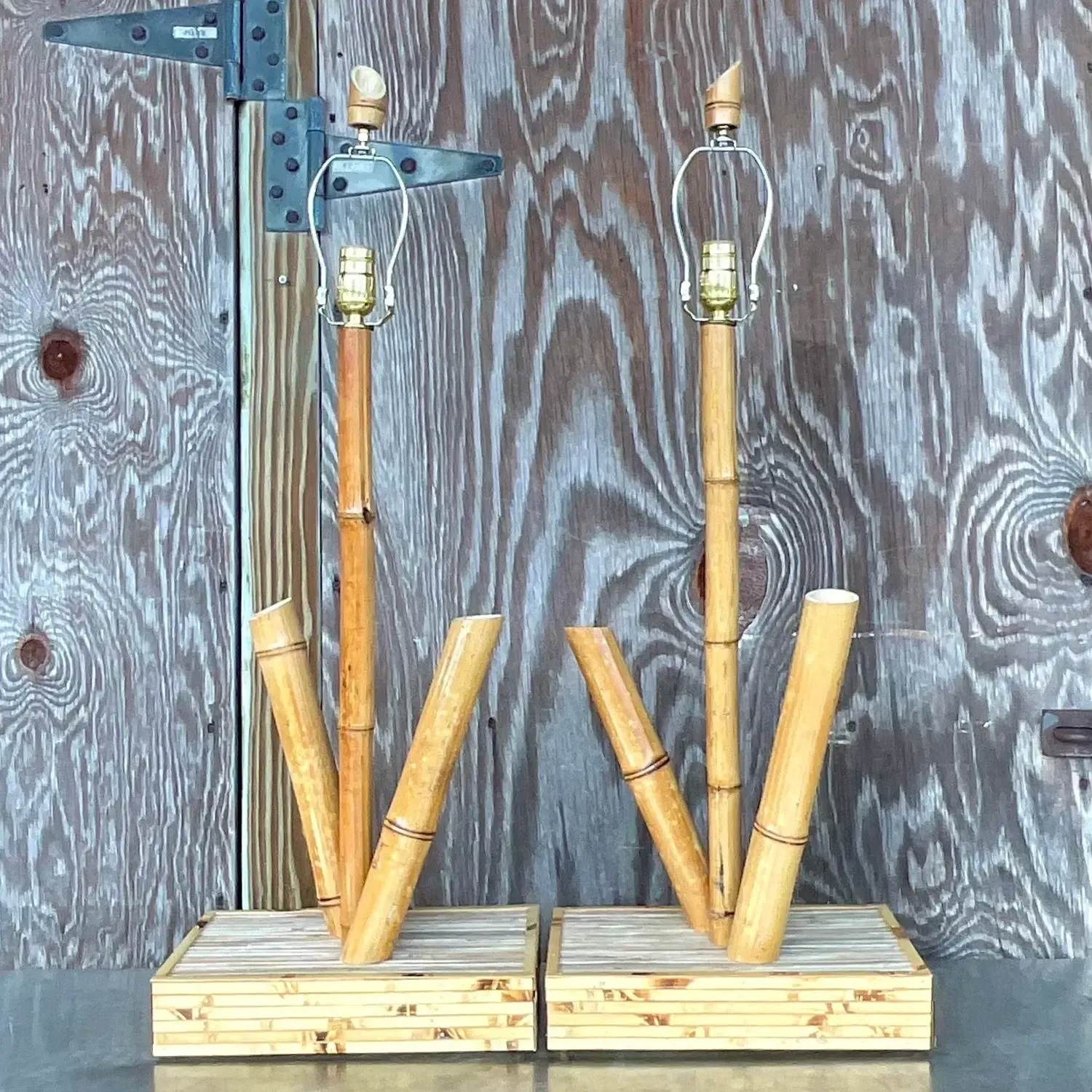 Vintage Coastal Bamboo Table Lamps. - a Pair — additional photo 3