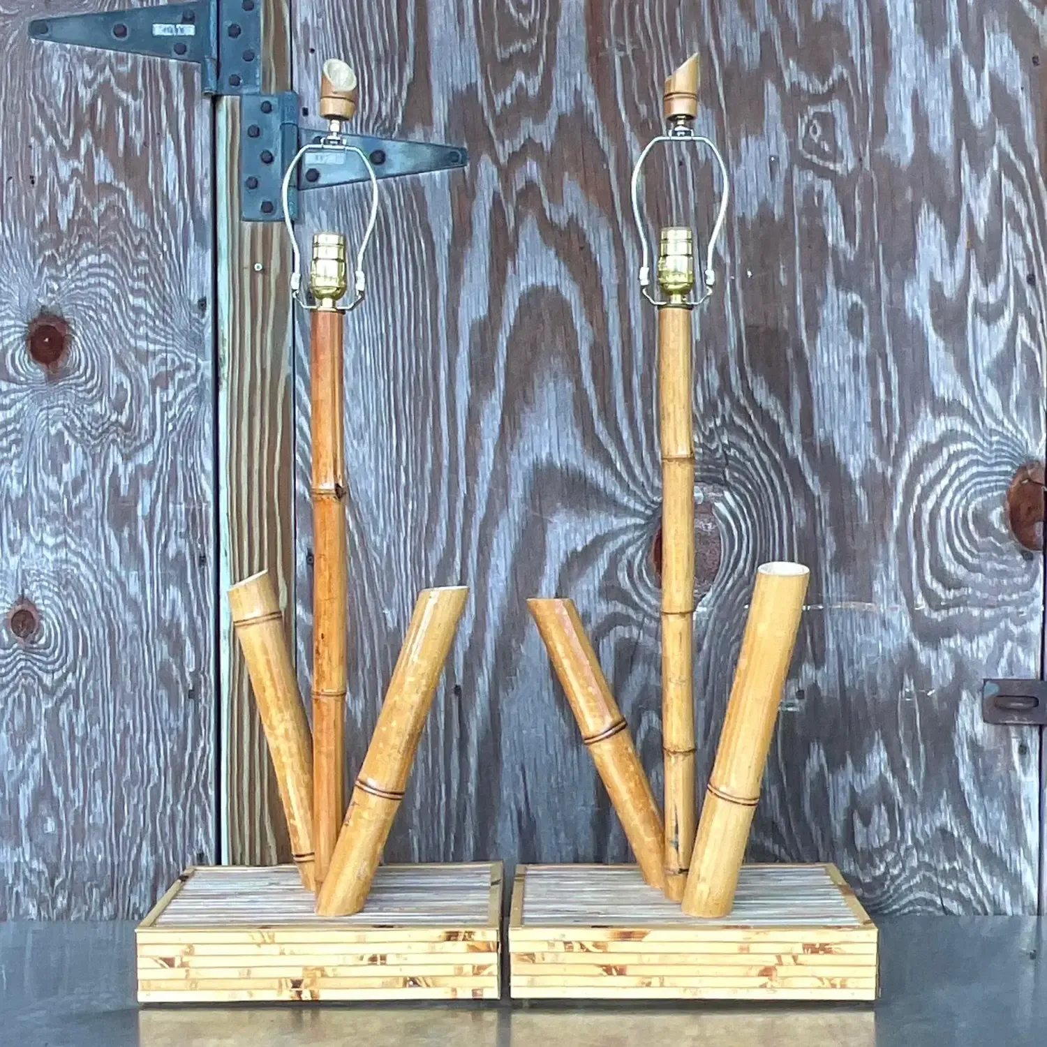 Vintage Coastal Bamboo Table Lamps. - a Pair — additional photo 4