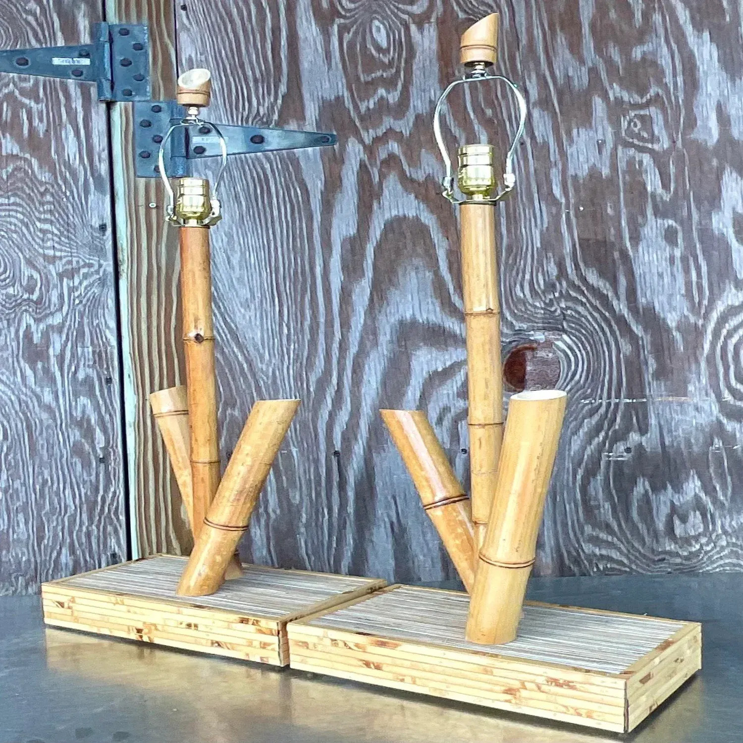 Vintage Coastal Bamboo Table Lamps. - a Pair — additional photo 5