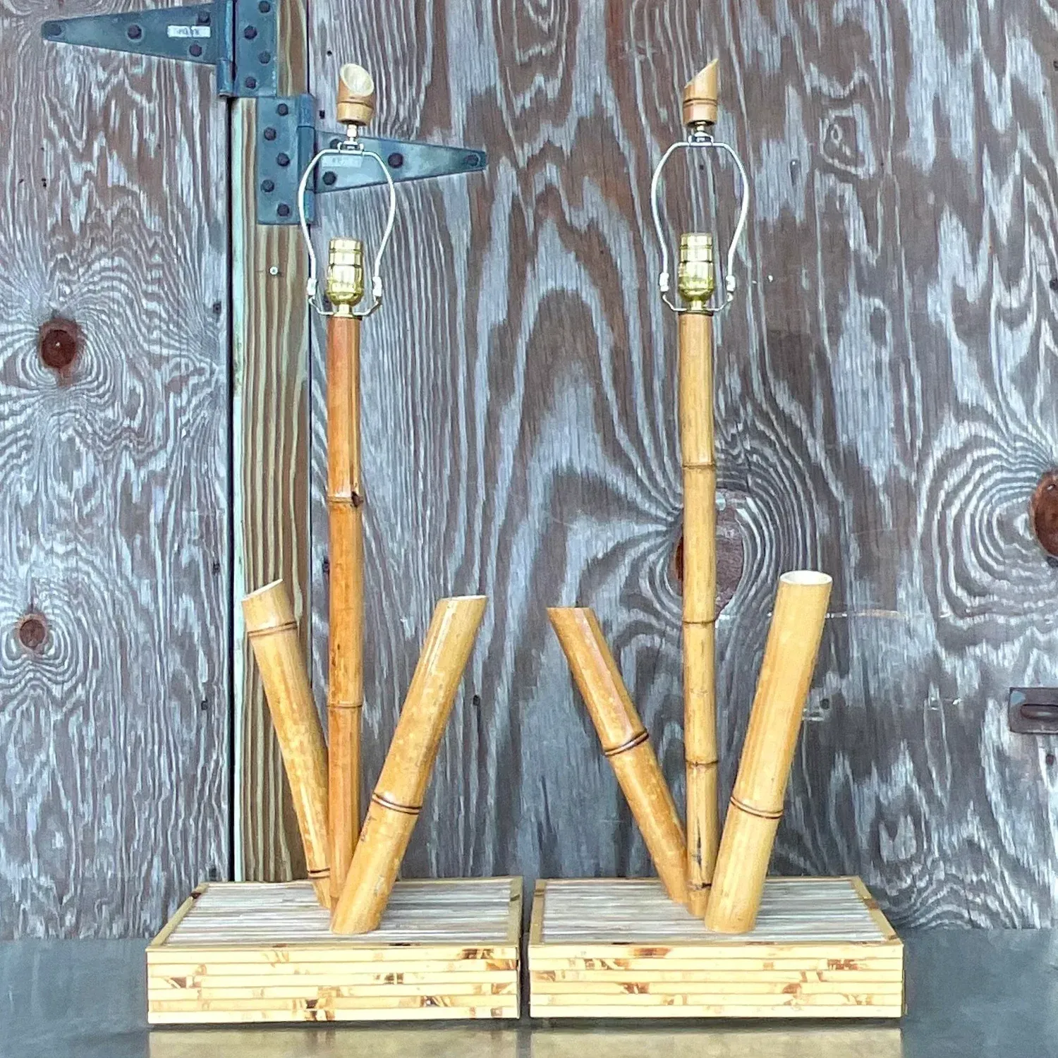Vintage Coastal Bamboo Table Lamps. - a Pair — additional photo 6