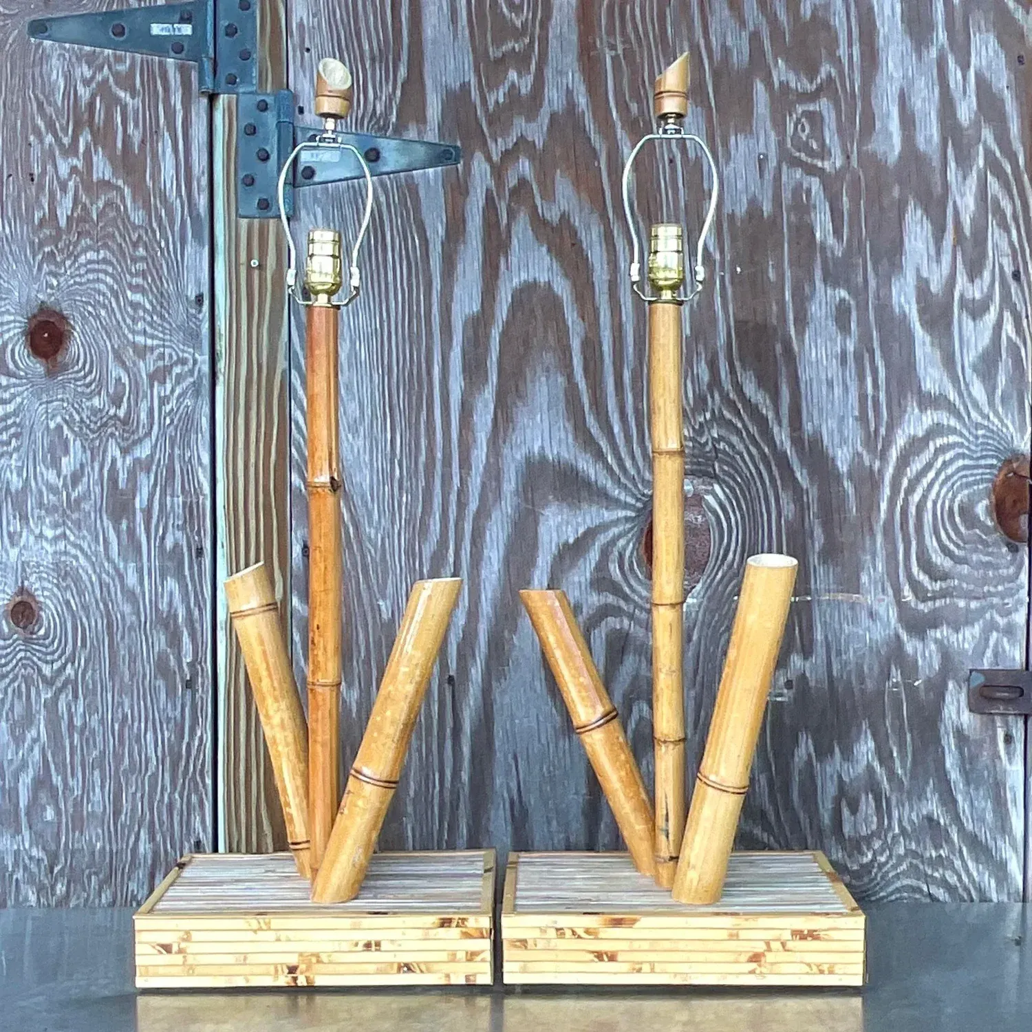 Vintage Coastal Bamboo Table Lamps. - a Pair — additional photo 7