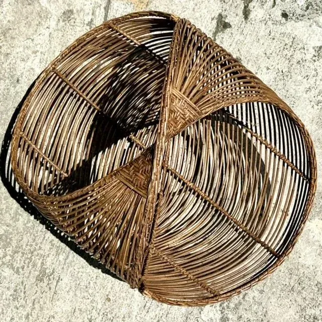 Vintage Coastal Bent Rattan Basket — additional photo 4