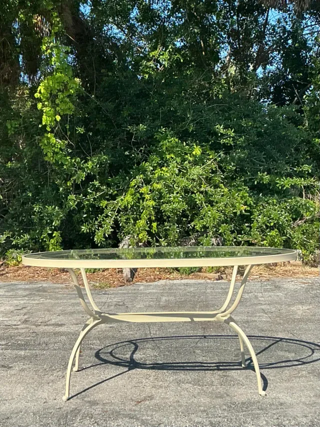 Vintage Coastal Brown Jordan Classic 2 Cast Aluminum Patio Dining Set — additional photo 1