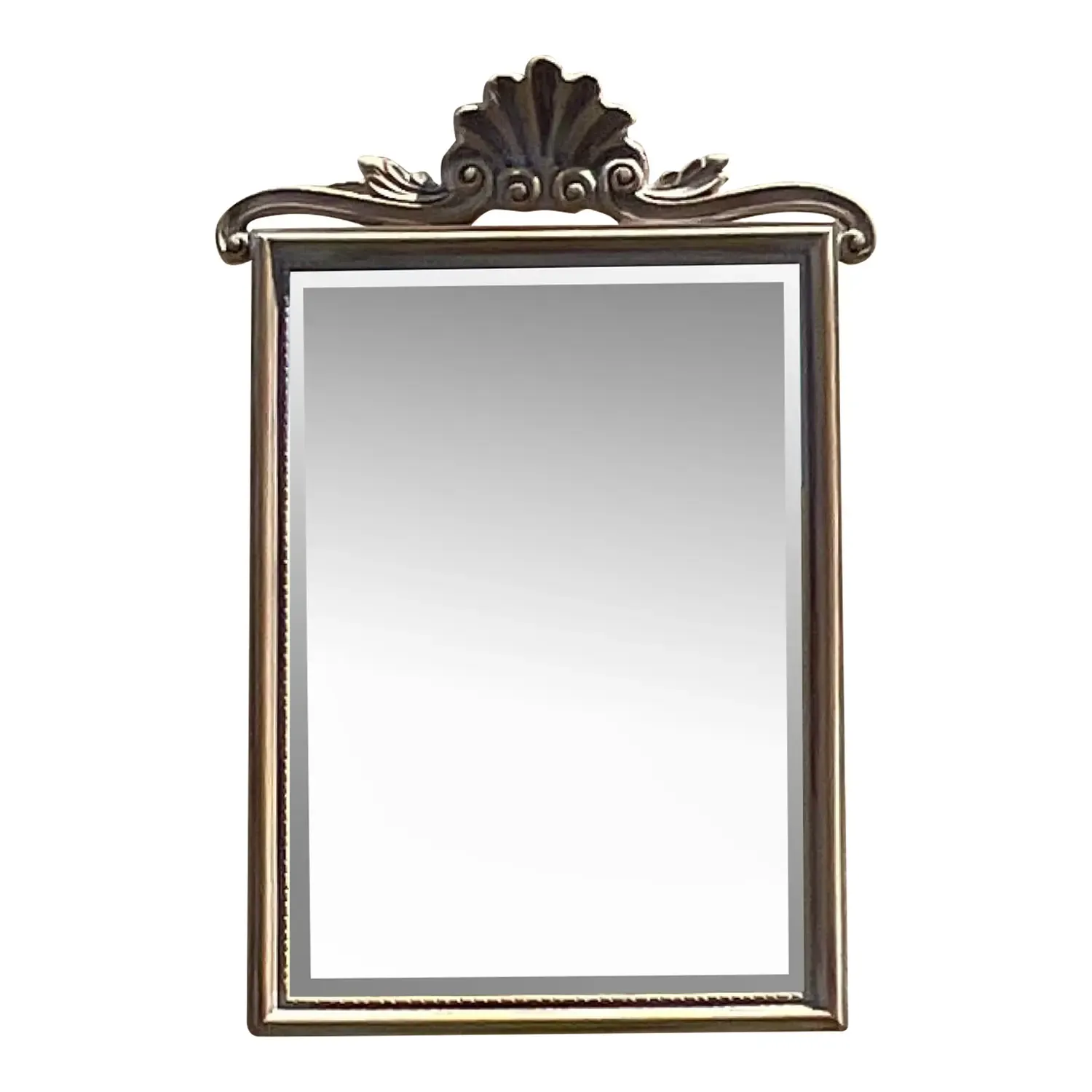 Vintage Coastal Carved Shell Mirror