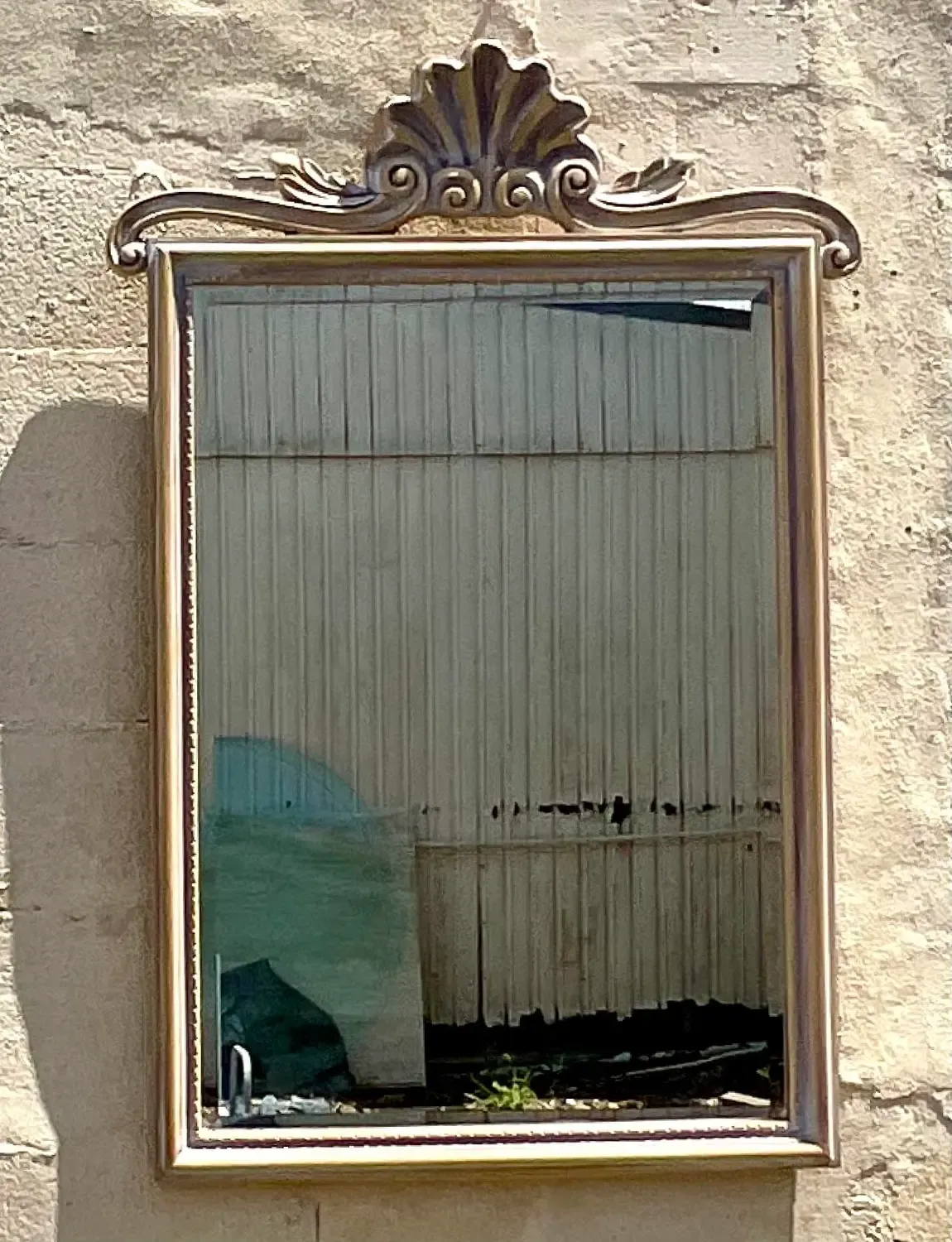 Vintage Coastal Carved Shell Mirror — additional photo 4