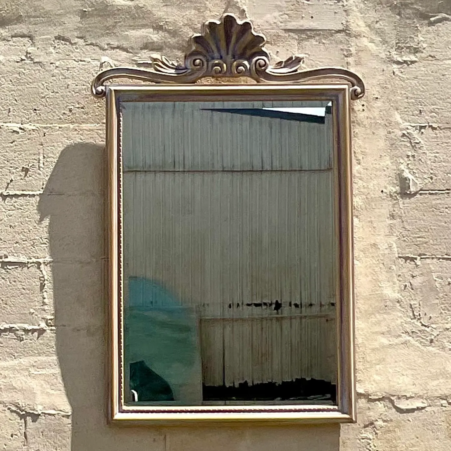 Vintage Coastal Carved Shell Mirror — additional photo 5