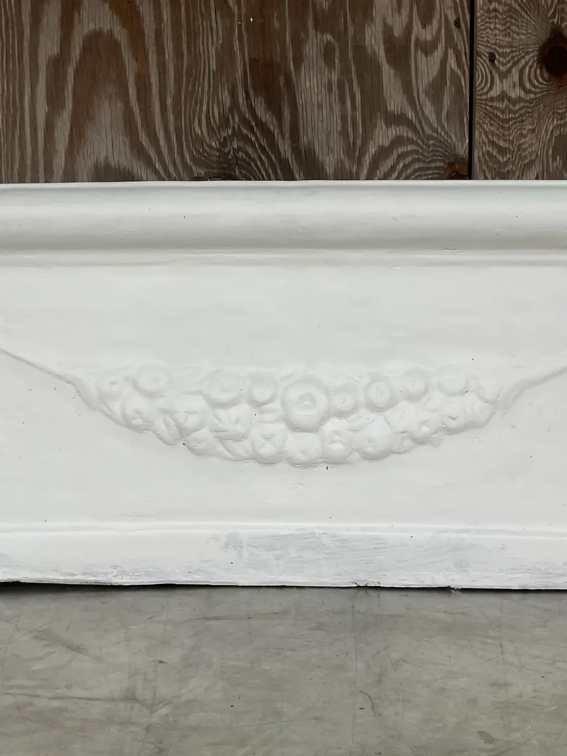 Vintage Coastal Cast Concrete Long Planter — additional photo 1