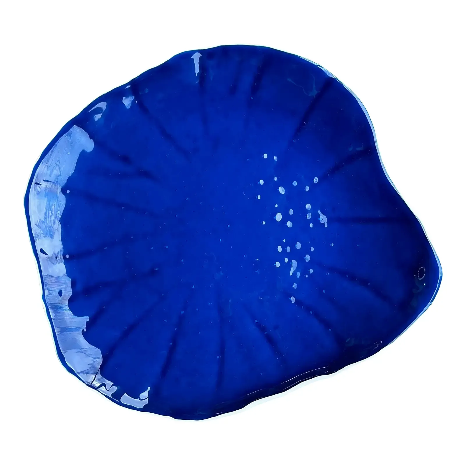 Vintage Coastal Cobalt Glass Tray — additional photo 1