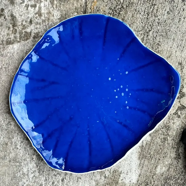Vintage Coastal Cobalt Glass Tray — additional photo 4