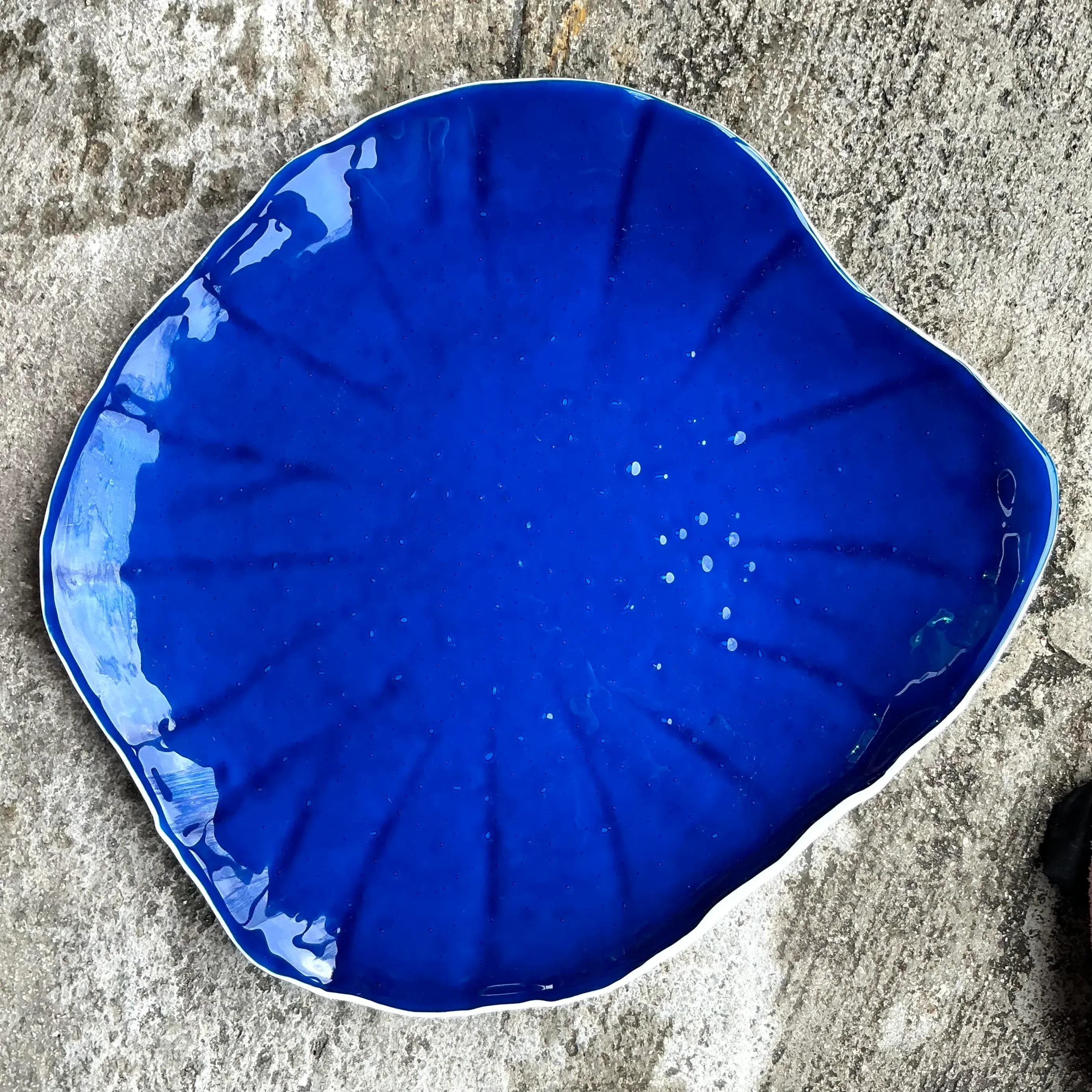 Vintage Coastal Cobalt Glass Tray — additional photo 5