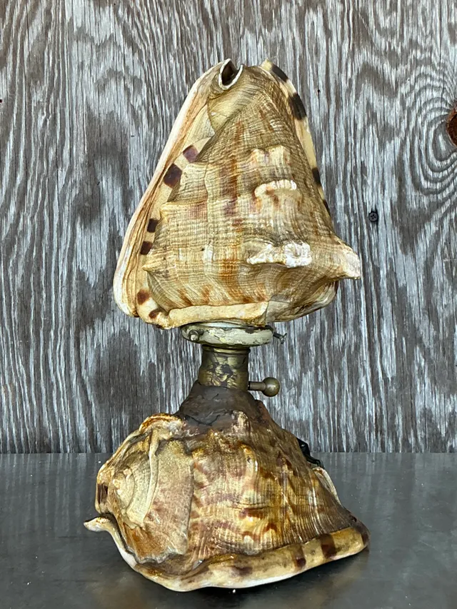 Vintage Coastal Conch Shell Lamp — additional photo 5