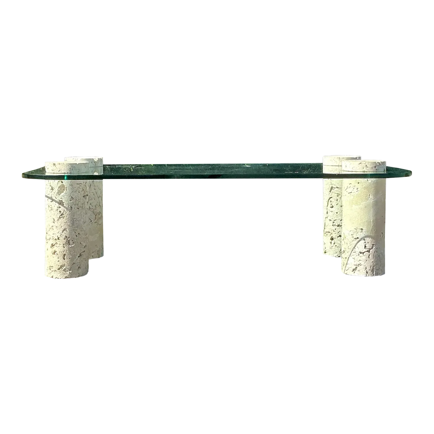 Vintage Coastal Coquina Cylinder Coffee Table — additional photo 2
