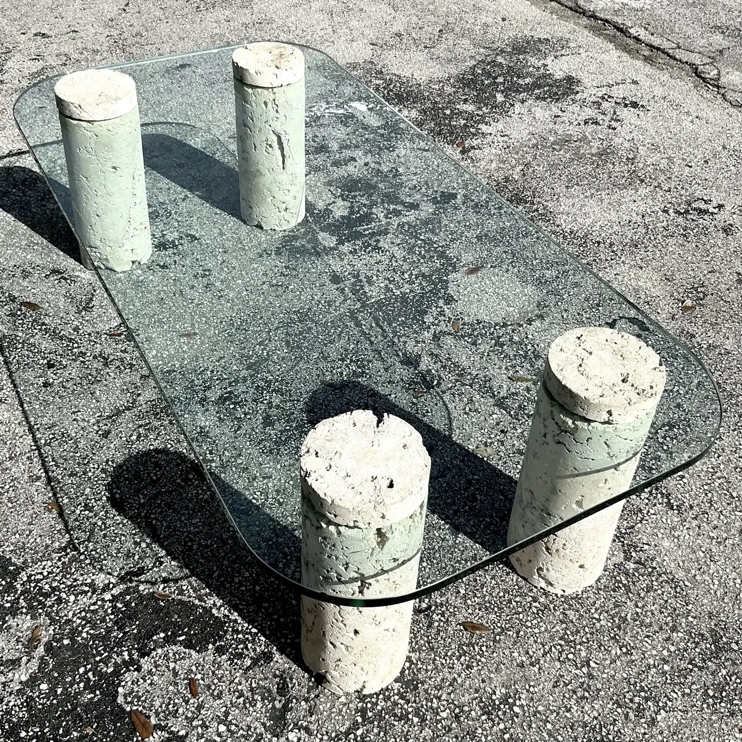Vintage Coastal Coquina Cylinder Coffee Table — additional photo 8