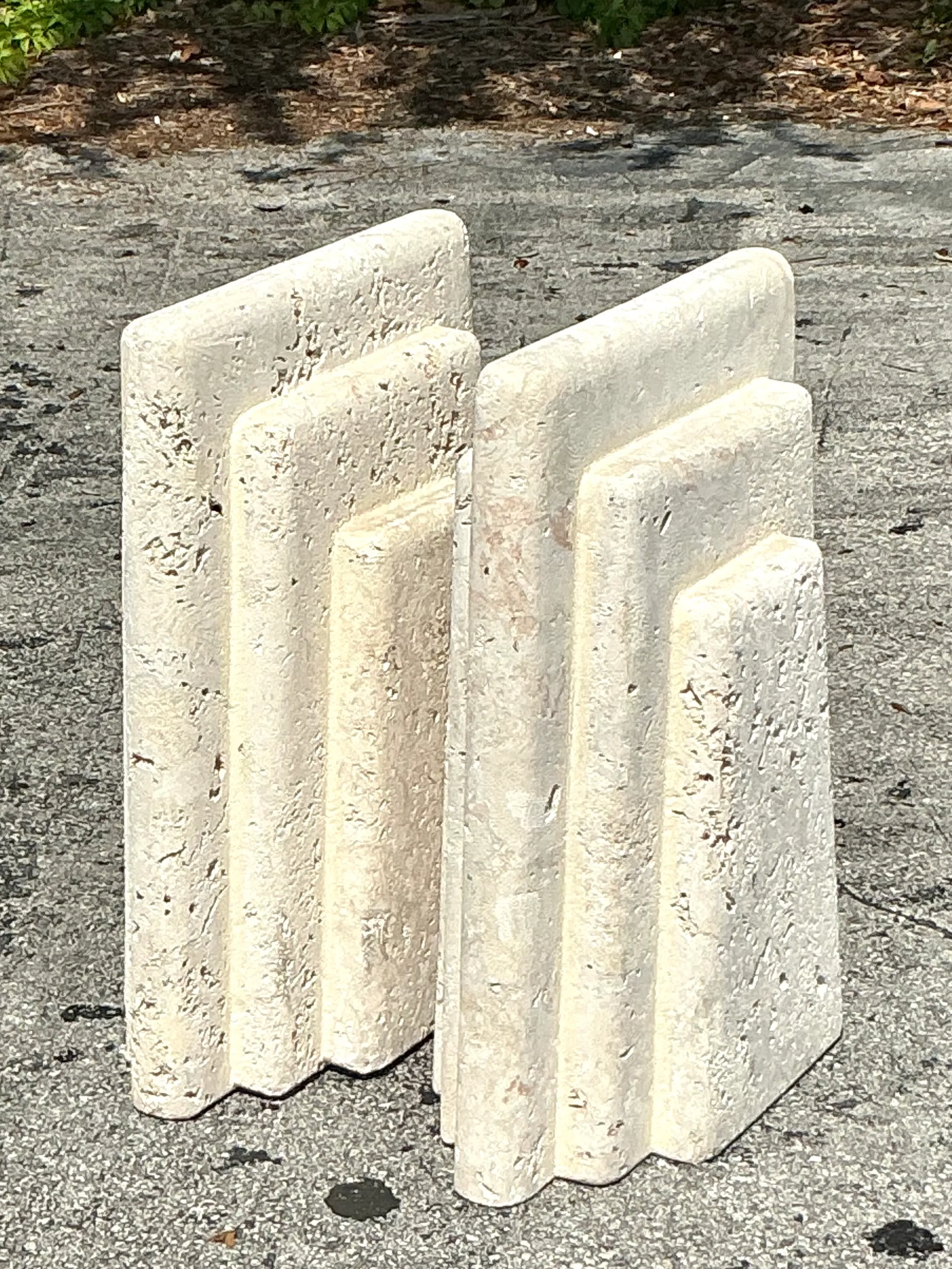 Vintage Coastal Coquina Stone Stacked Table Pedestal — additional photo 5