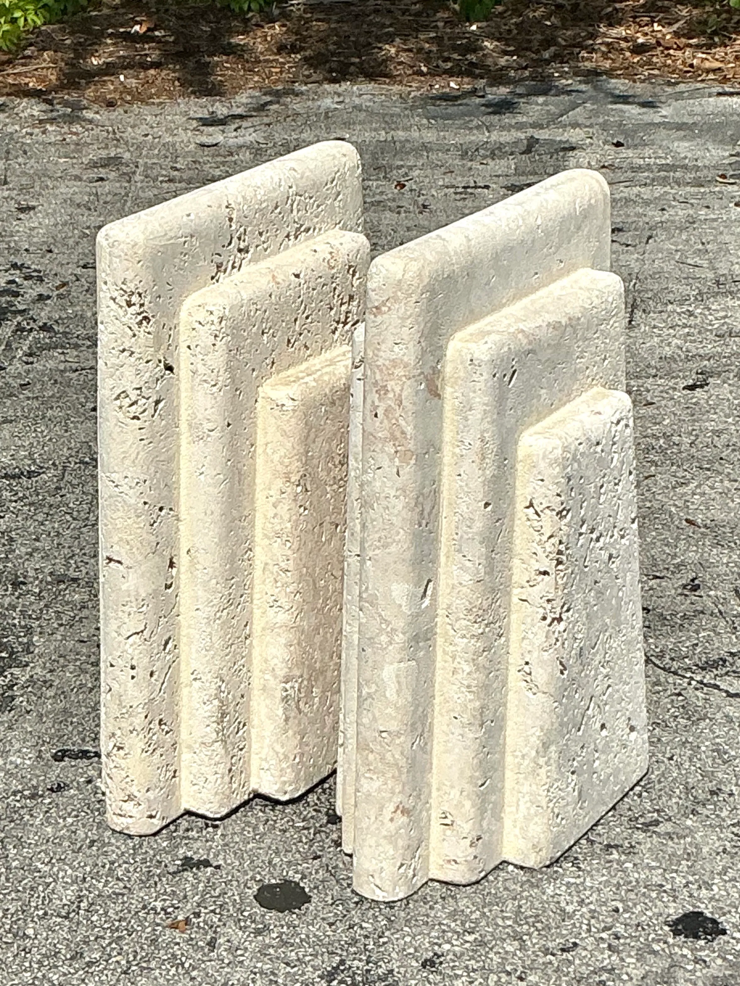 Vintage Coastal Coquina Stone Stacked Table Pedestal — additional photo 6
