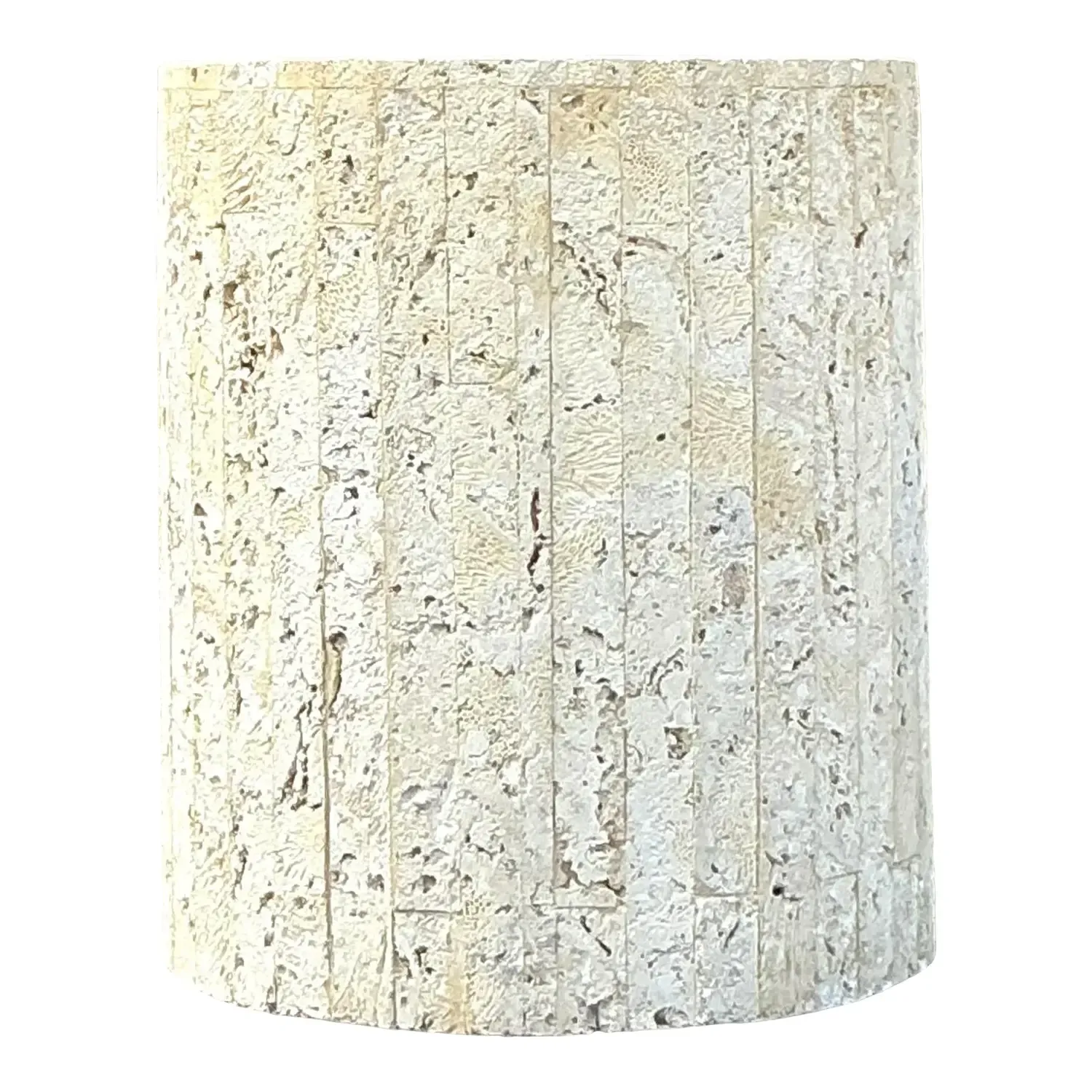 Vintage Coastal Coquina Strip Pedestal