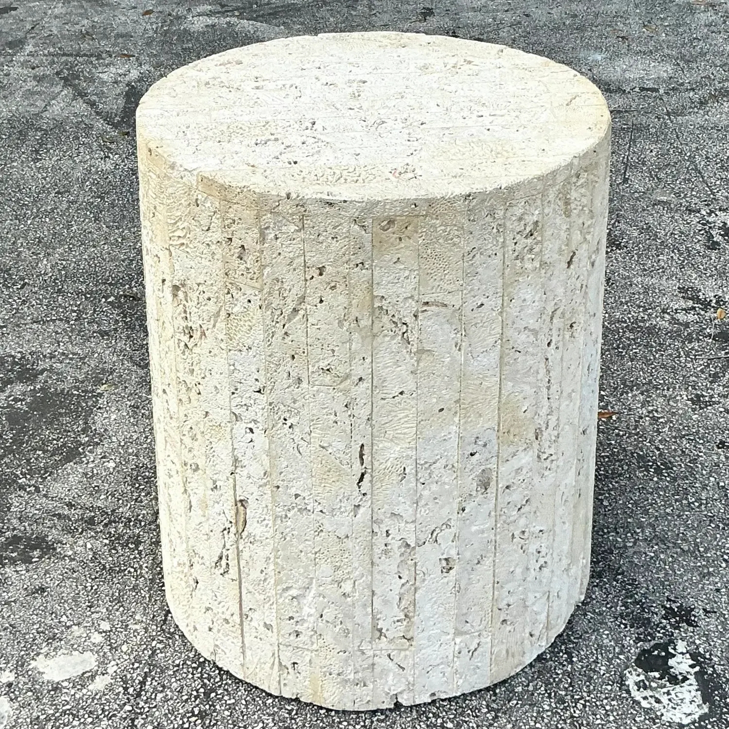 Vintage Coastal Coquina Strip Pedestal — additional photo 4