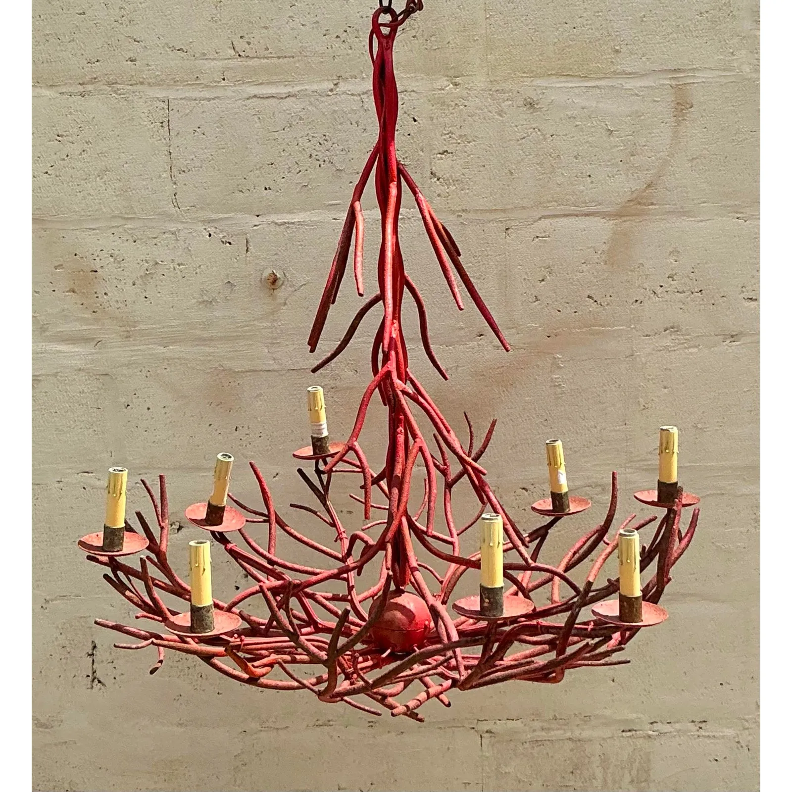 Vintage Coastal Coral Branch Chandelier — additional photo 1