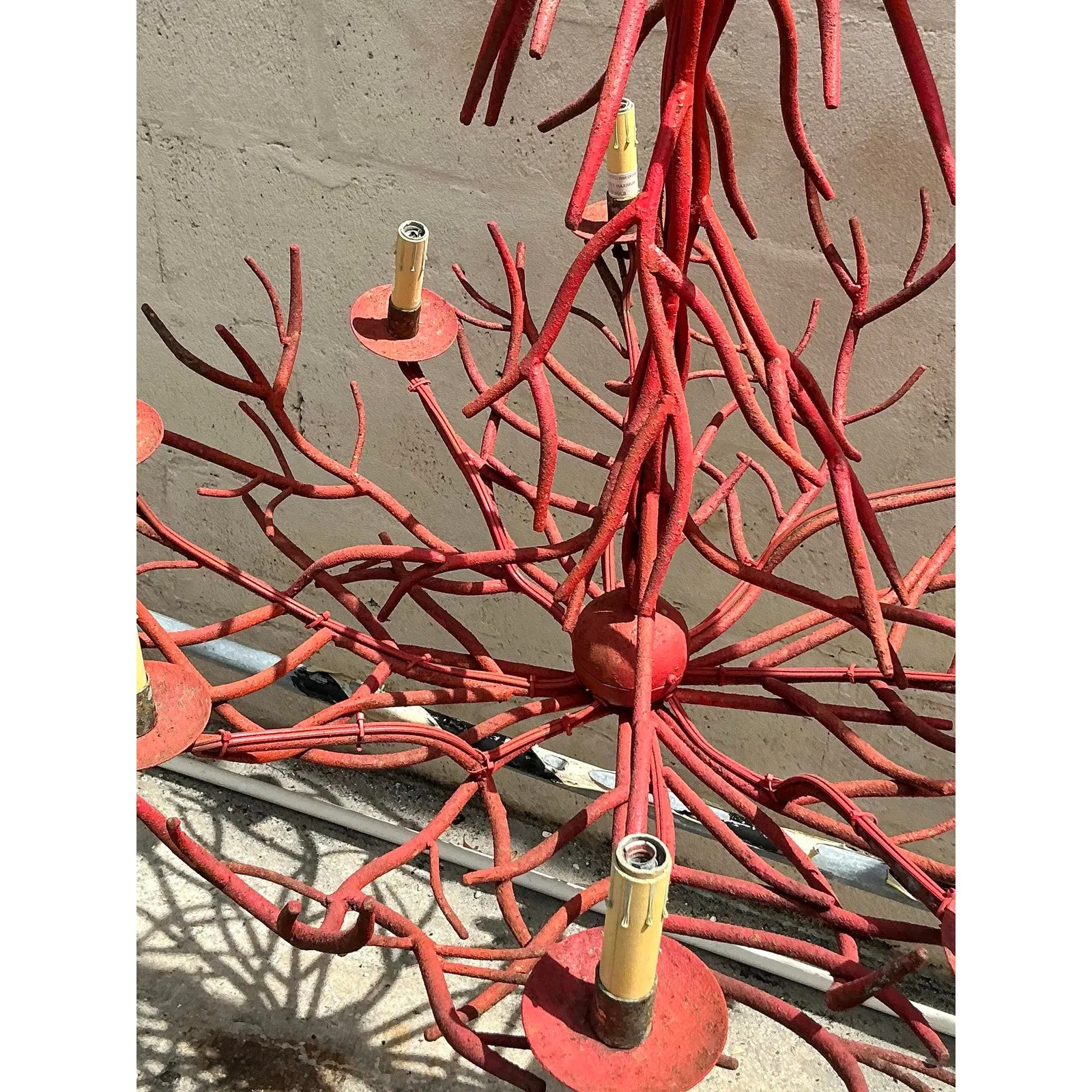 Vintage Coastal Coral Branch Chandelier — additional photo 3