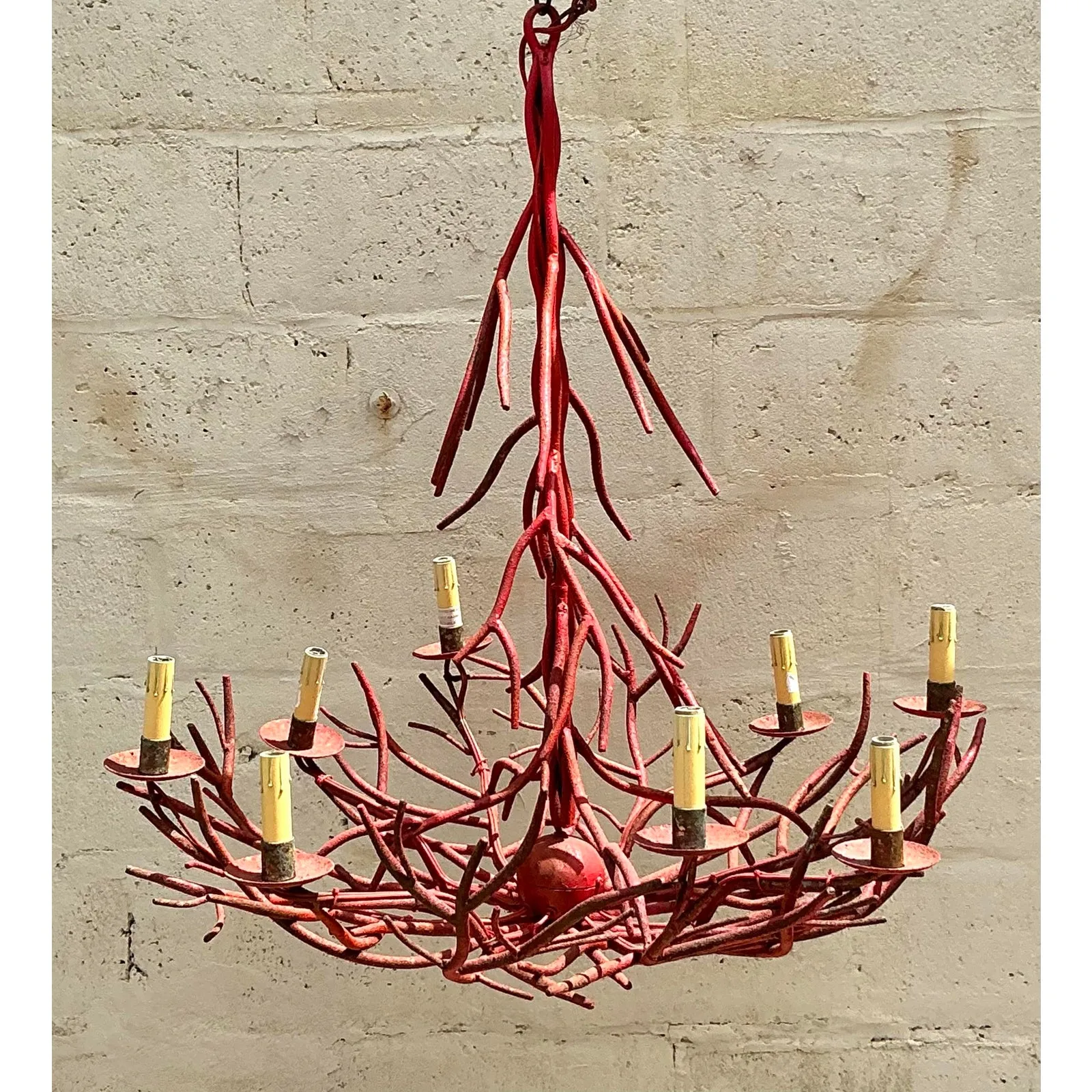 Vintage Coastal Coral Branch Chandelier — additional photo 4
