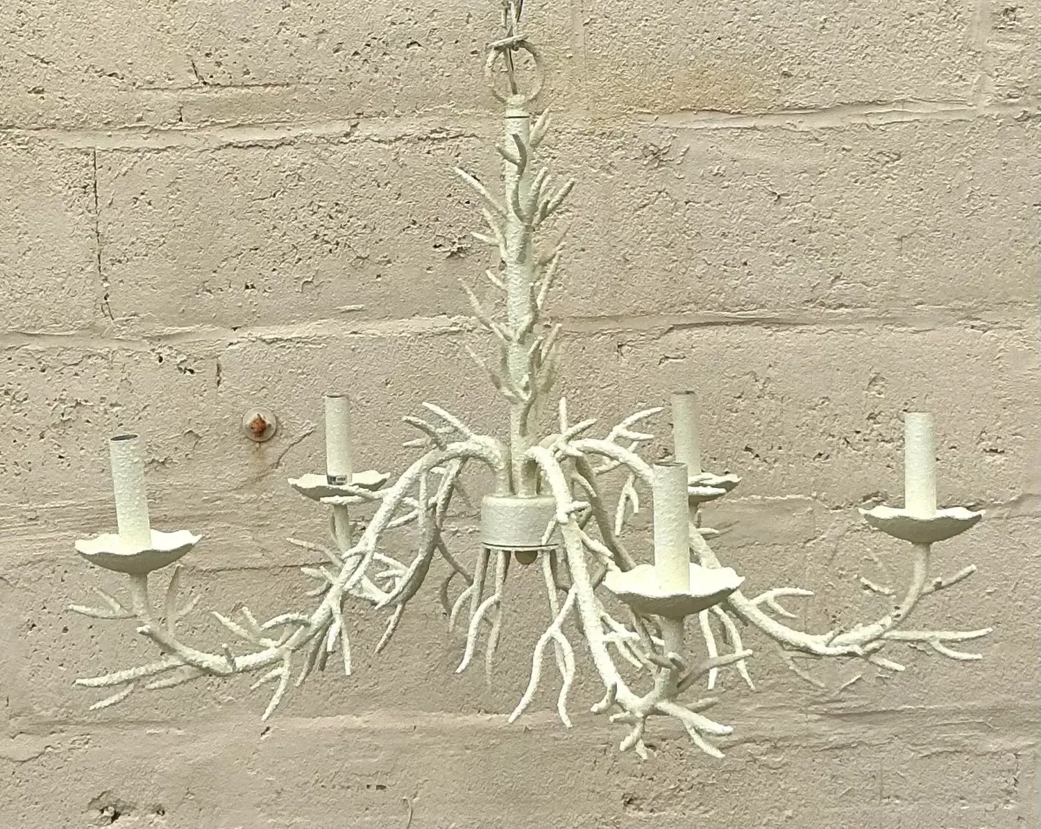 Vintage Coastal Coral Branch Chandelier — additional photo 7