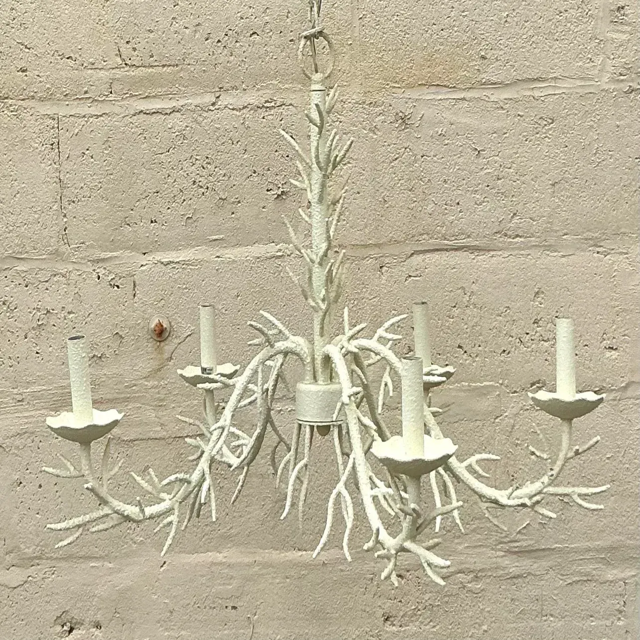 Vintage Coastal Coral Branch Chandelier — additional photo 8