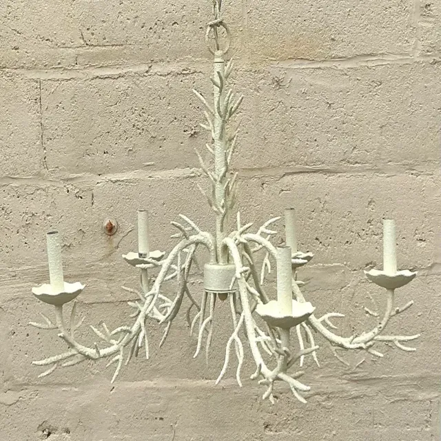 Vintage Coastal Coral Branch Chandelier — additional photo 8