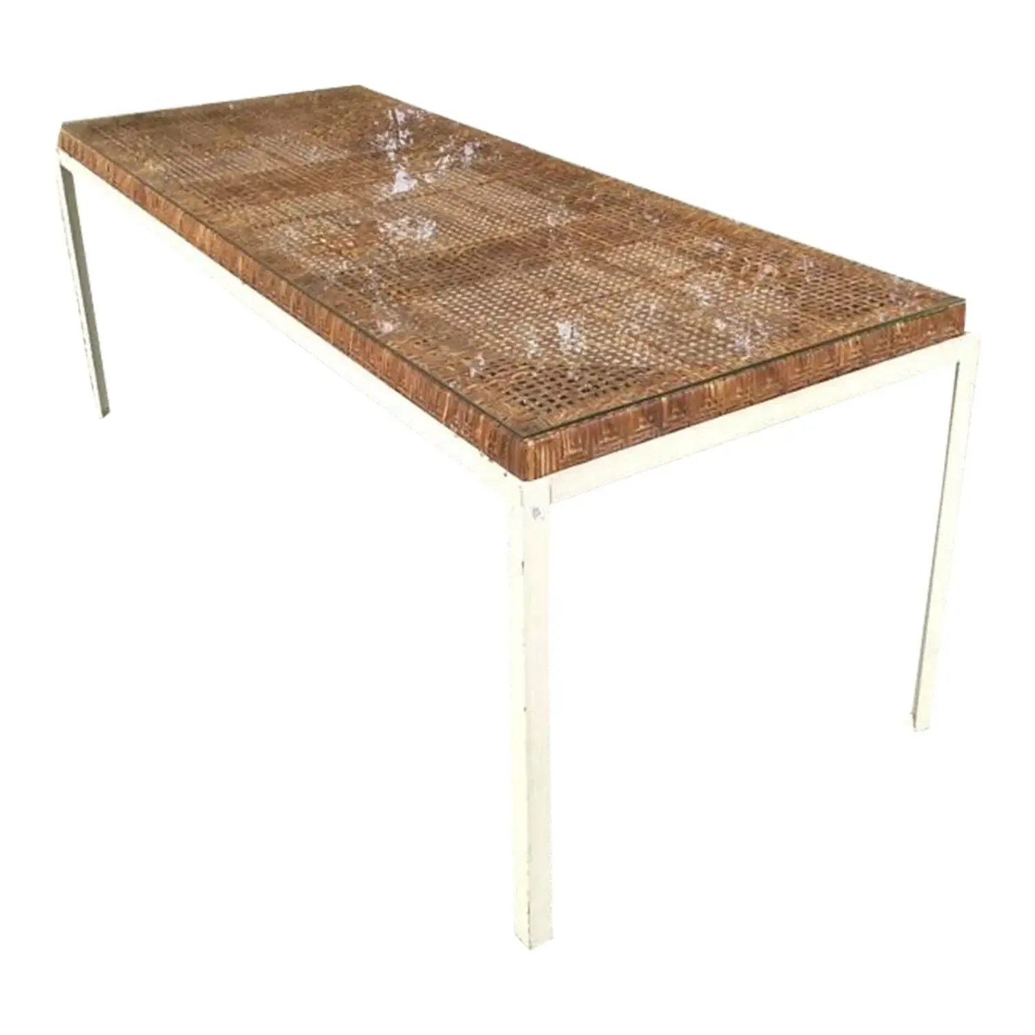Vintage Coastal Danny Ho Fong for Tropi-Cal Rattan Top Dining Table — additional photo 1
