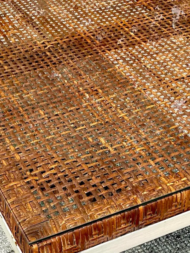 Vintage Coastal Danny Ho Fong for Tropi-Cal Rattan Top Dining Table — additional photo 6