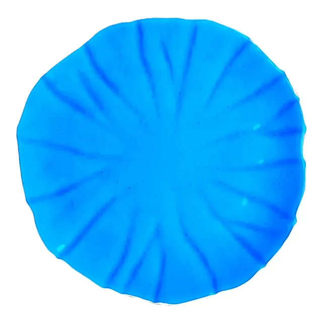 Vintage Coastal Electric Blue Glass Tray — additional photo 1