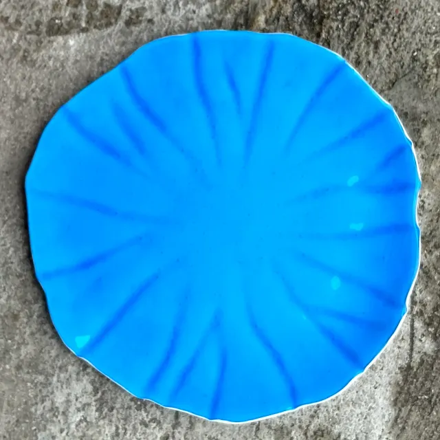 Vintage Coastal Electric Blue Glass Tray — additional photo 2