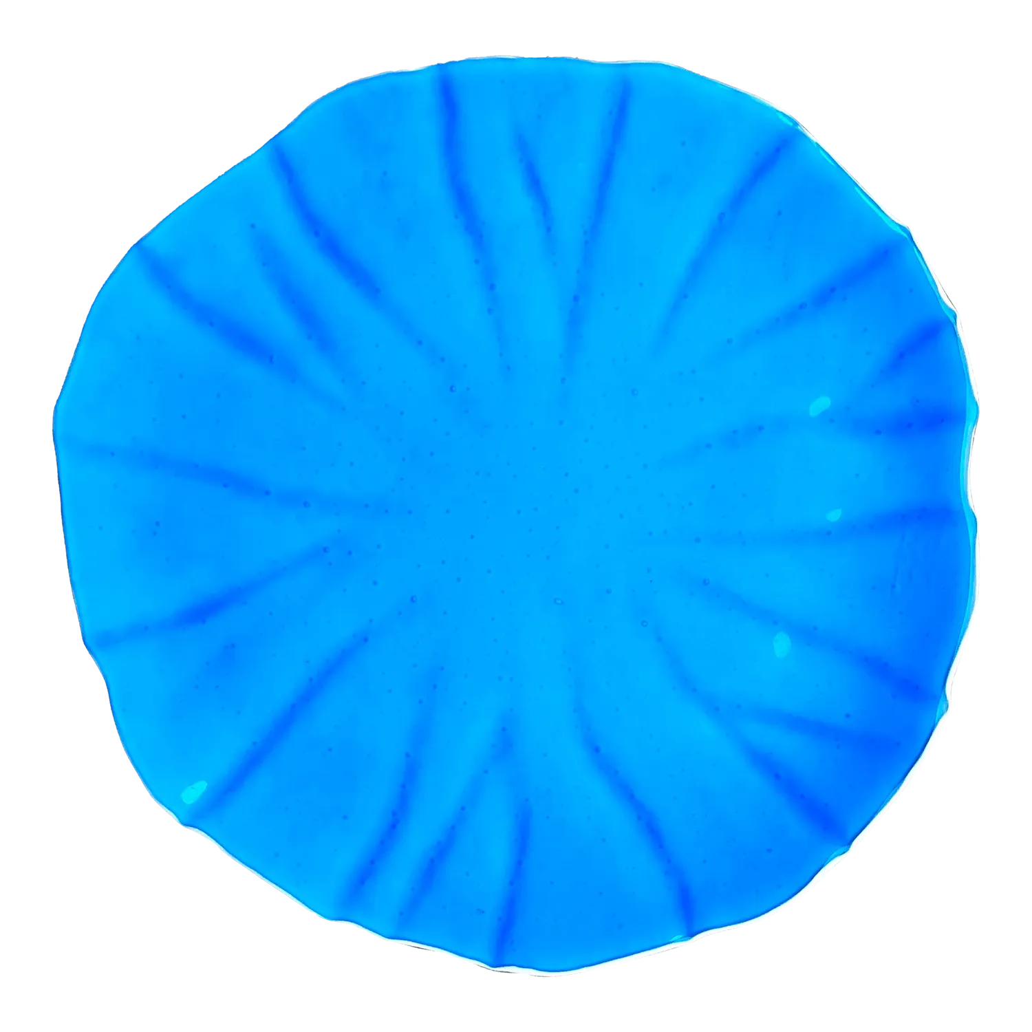 Vintage Coastal Electric Blue Glass Tray