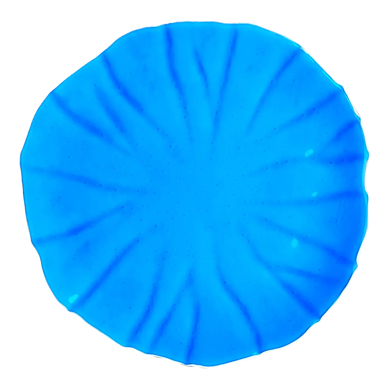 Vintage Coastal Electric Blue Glass Tray