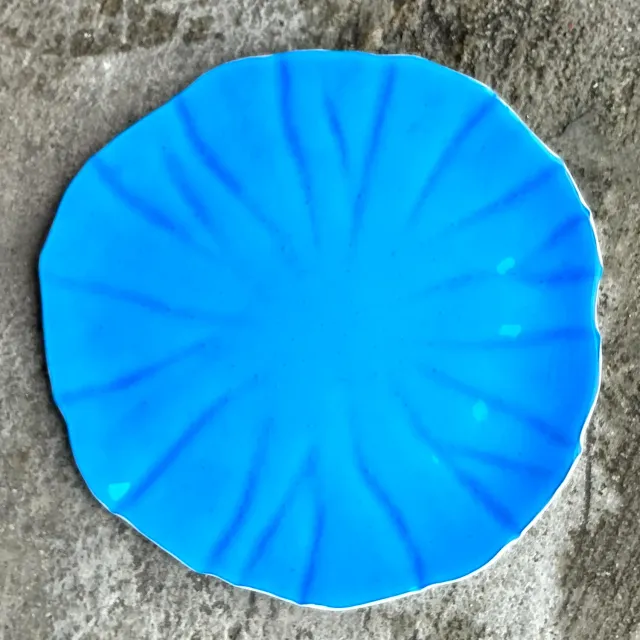 Vintage Coastal Electric Blue Glass Tray — additional photo 4