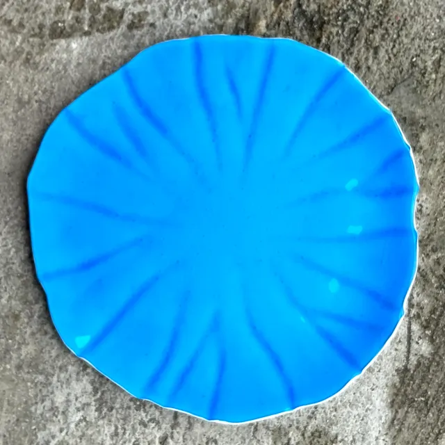 Vintage Coastal Electric Blue Glass Tray — additional photo 6