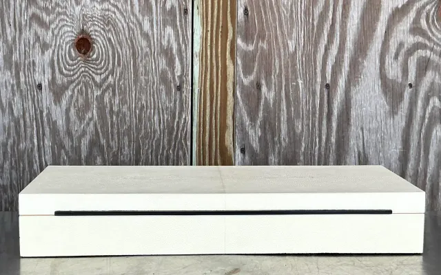 Vintage Coastal Faux Shagreen Long Box — additional photo 4