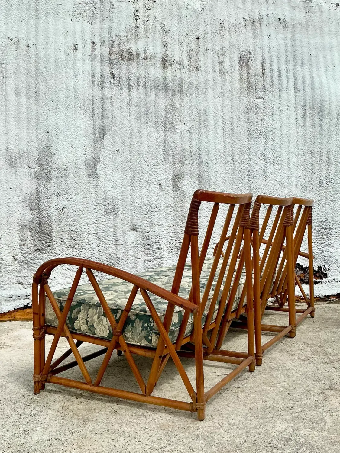 Vintage Coastal Heywood Wakefield Bent Rattan Sofa — additional photo 3