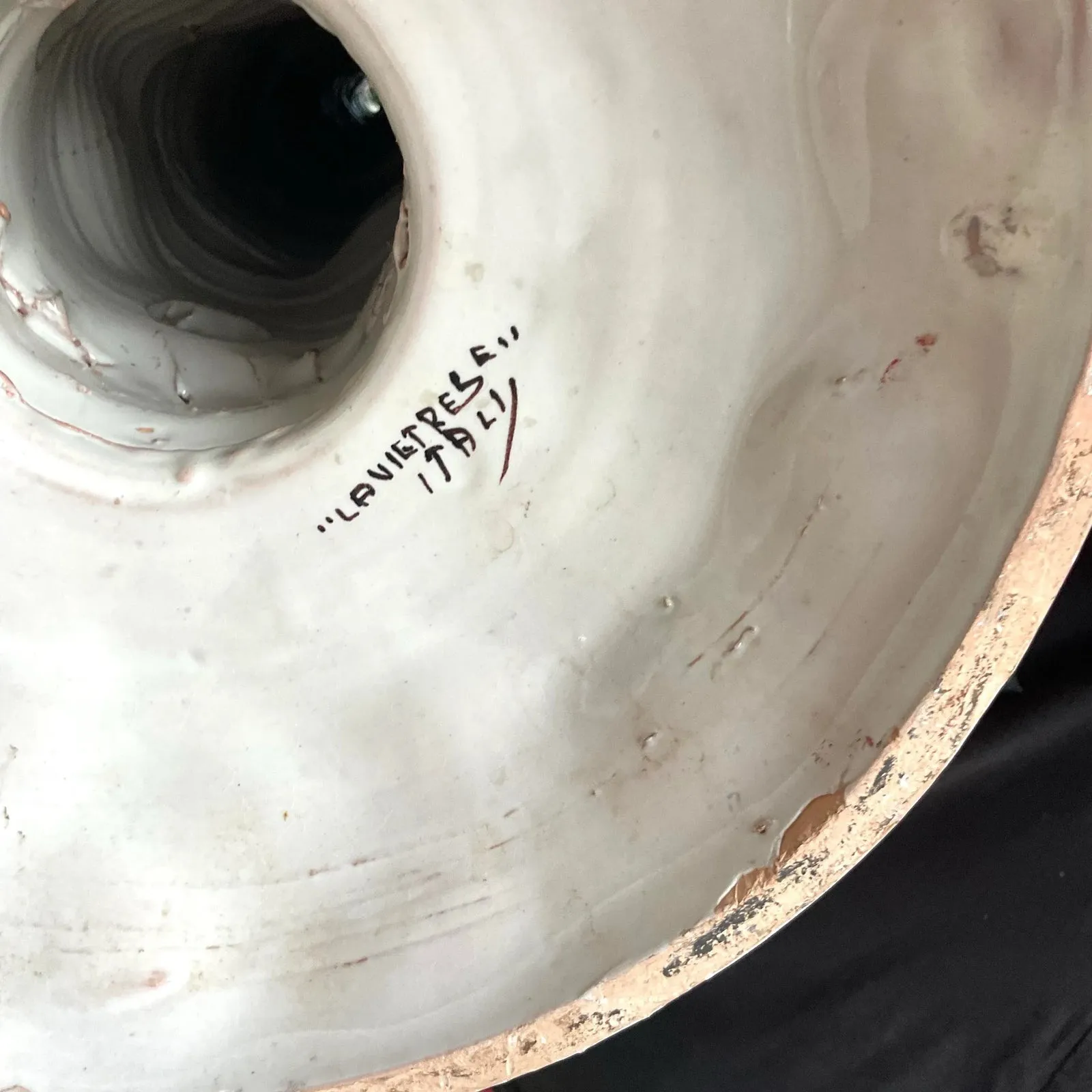 Vintage Coastal La Vietrese Monumental Glazed Ceramic Under the Sea Tower Vase — additional photo 3